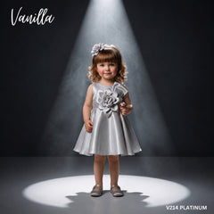 Platinum Floral Princess Party Dress